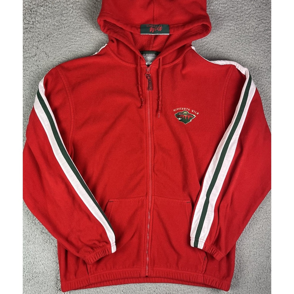 Vintage Minnesota Wild Fleece Hoodie NHL Hockey Sweatshirt Exclusive Club Sz M